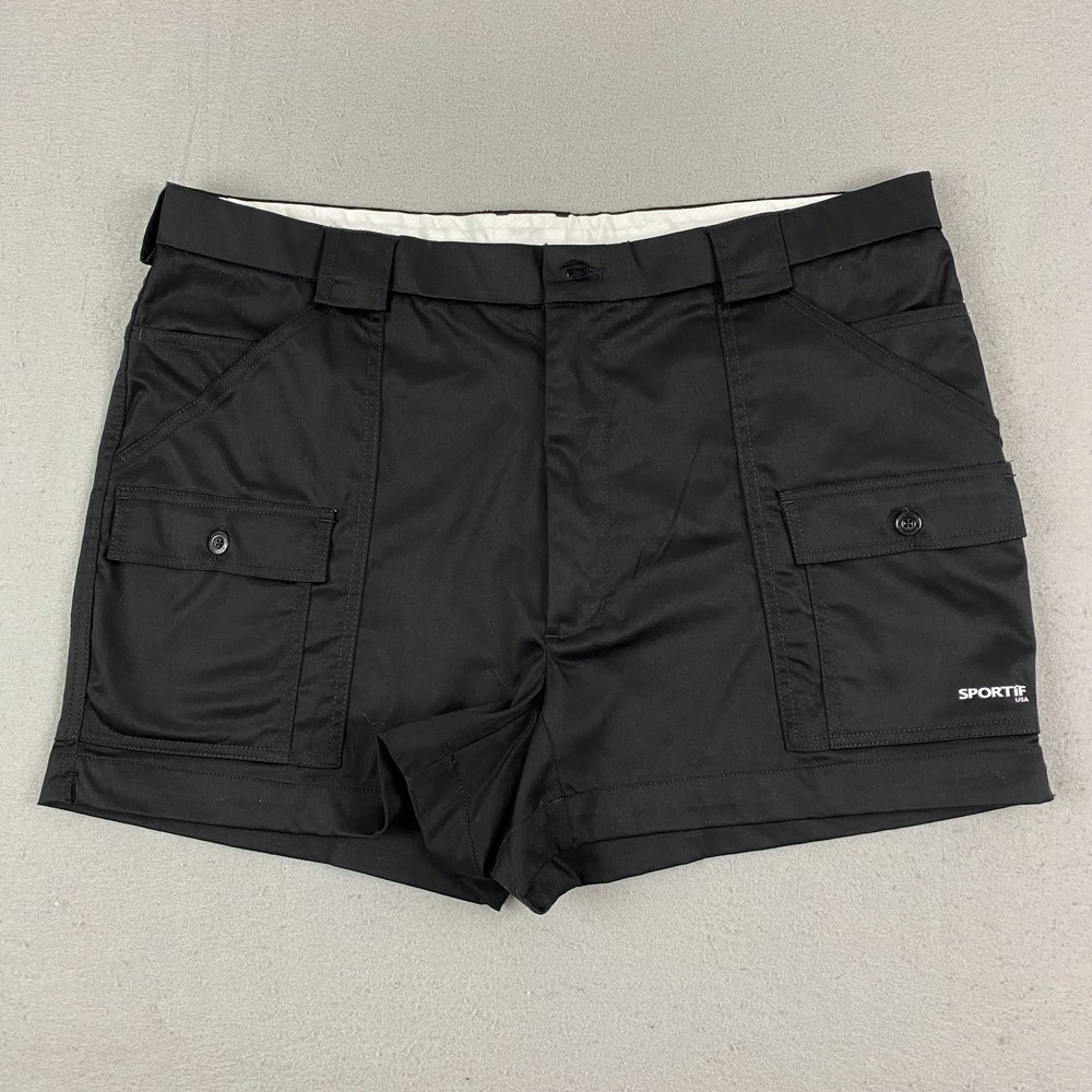 Sportif USA Shorts Mens 40 Black Original Cargo Short Gorpcore Resort Utility